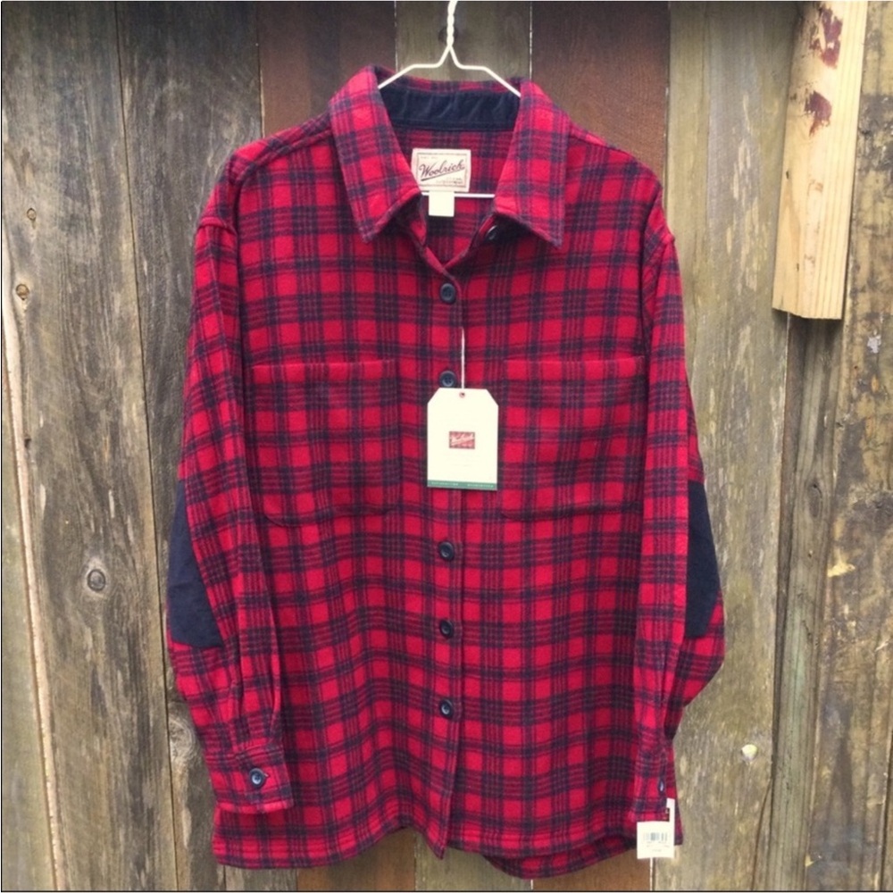 Woolrich Classic Red Plaid Women’s Shirt Size L